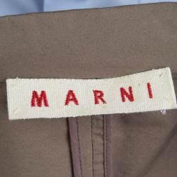 Pre Owned Marni Khaki Cotton Kimono Sleeve Jacket S