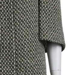 Pre Owned Marni Green Tweed Duster Coat M