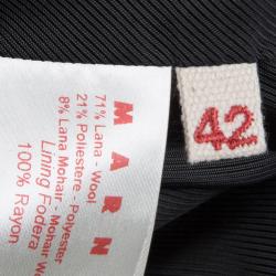 Pre Owned Marni Green Tweed Duster Coat M