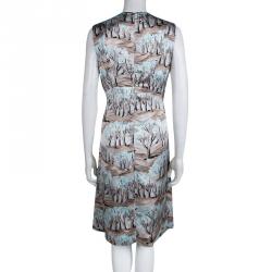 Marni Multicolor Printed Sleeveless Shift Dress M