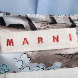 Marni Multicolor Printed Sleeveless Shift Dress M