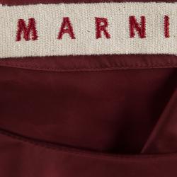 Pre Owned Marni Colorblock Silk Long Sleeve Dress L