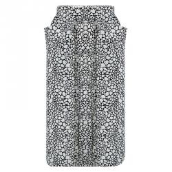Pre Owned Marni Monochrome Printed Silk Skirt L