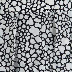 Pre Owned Marni Monochrome Printed Silk Skirt L