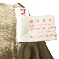 Marni Brown Mini Houndstooth Wool Trousers M