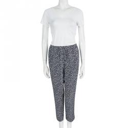 Marni Multicolor Printed Silk Elasticized Waist Pants M