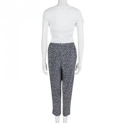 Marni Multicolor Printed Silk Elasticized Waist Pants M