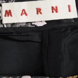 Pre Owned Marni Pink Floral Embossed Jacquard Skirt M