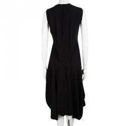 Pre Owned Marni Black Asymmetric Sleeveless V-Neck Dress L