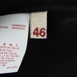 Pre Owned Marni Black Asymmetric Sleeveless V-Neck Dress L