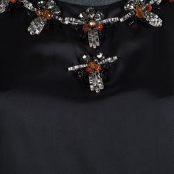 Pre Owned Marni Winter Edition Black Embellished Sleeveless Dress M