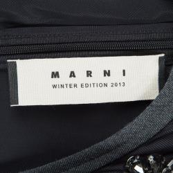 Pre Owned Marni Winter Edition Black Embellished Sleeveless Dress M