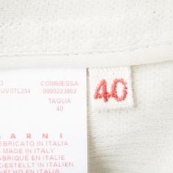 Marni  Cream Textured Duster Overcoat S