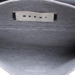 Pre Owned Marni Green/Black Leather Clutch