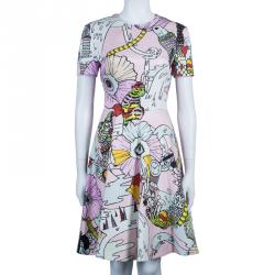 Pre Owned Mary Katrantzou Multicolor Graphic Print Dress M