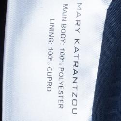 مملوكة مسبقًا Mary Katrantzou Navy Blue Calculion Skirt S