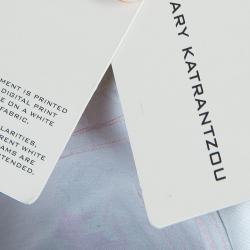 Pre Owned Mary Katrantzou Pink Printed Denim Trousers M