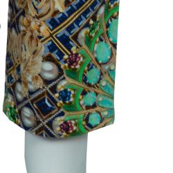 Pre Owned Mary Katranzou Pearl Printed Denim Pants S