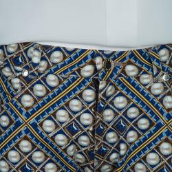 Pre Owned Mary Katranzou Pearl Printed Denim Pants S