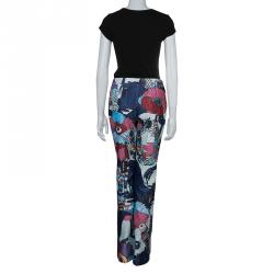 Mary Katrantzou Multicolor Print Textured Safari Trousers M