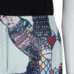 Mary Katrantzou Multicolor Print Textured Safari Trousers M