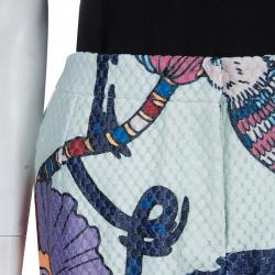Mary Katrantzou Multicolor Print Textured Safari Trousers M