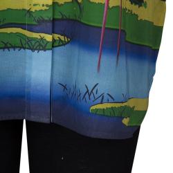 Mary Katrantzou Multicolor Flamingo Print Oversized Cotton Shirt M