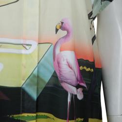 Mary Katrantzou Multicolor Flamingo Print Oversized Cotton Shirt M