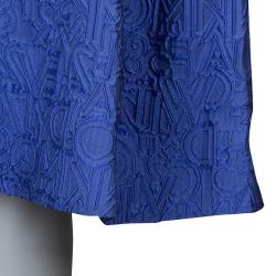 Mary Katrantzou Blue Textured Sleeveless Pocket Dress M