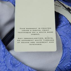 Mary Katrantzou Blue Textured Sleeveless Pocket Dress M