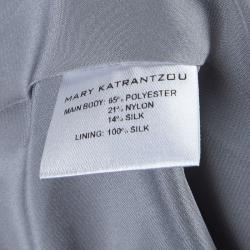 Mary Katrantzou Blue Textured Sleeveless Pocket Dress M