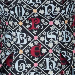 Pre Owned Mary Katrantzou Black Printed Strapless Dress M