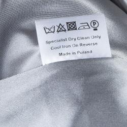 Pre Owned Mary Katrantzou Black Printed Strapless Dress M