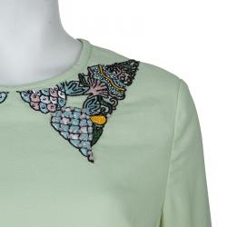 Mary Katrantzou Mint Green Embellished Spellbound Top M