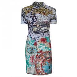 Mary Katrantzou Multicolor Embellished Short Sleeve Dress M