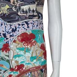 Mary Katrantzou Multicolor Embellished Short Sleeve Dress M