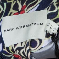 Mary Katrantzou Multicolor Embellished Short Sleeve Dress M