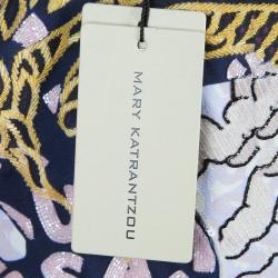 Mary Katrantzou Multicolor Embellished Short Sleeve Dress M