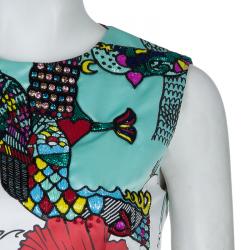 Pre Owned Mary Katrantzou Multicolor Print Embellished Sleeveless Astere Dress M