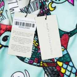 Pre Owned Mary Katrantzou Multicolor Print Embellished Sleeveless Astere Dress M