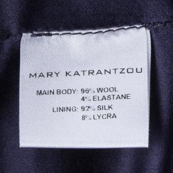 Mary Katrantzou Turquoise Blue Harlie Panel Printed Short Sleeve Dress M