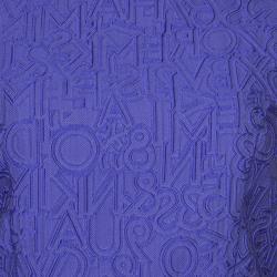 Pre Owned Mary Katrantzou Blue Embossed Sleeveless Dress M