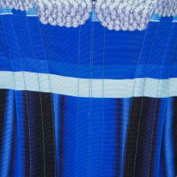 Pre Owned Mary Katrantzou Blue Printed Corset M