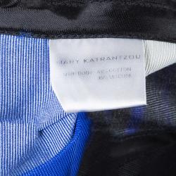 Pre Owned Mary Katrantzou Blue Printed Corset M