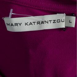 Pre Owned Mary Katrantzou Pink Lace Patch T Shirt L