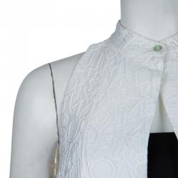 Pre Owned Mary Katrantzou White Textured Vest S