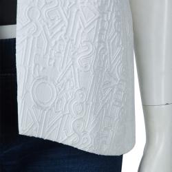 Pre Owned Mary Katrantzou White Textured Vest S