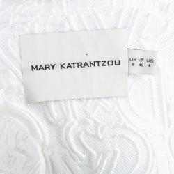 Pre Owned Mary Katrantzou White Textured Vest S