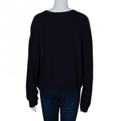 Pre Owned Mary Katrantzou Silk Printed Knipi Knit Jumper L