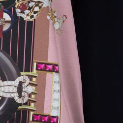 Pre Owned Mary Katrantzou Silk Printed Knipi Knit Jumper L